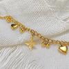 Non Tarnish Heart Love Anklet Waterproof Heart Beads Charm Bracelet  Valentine's Day Gift