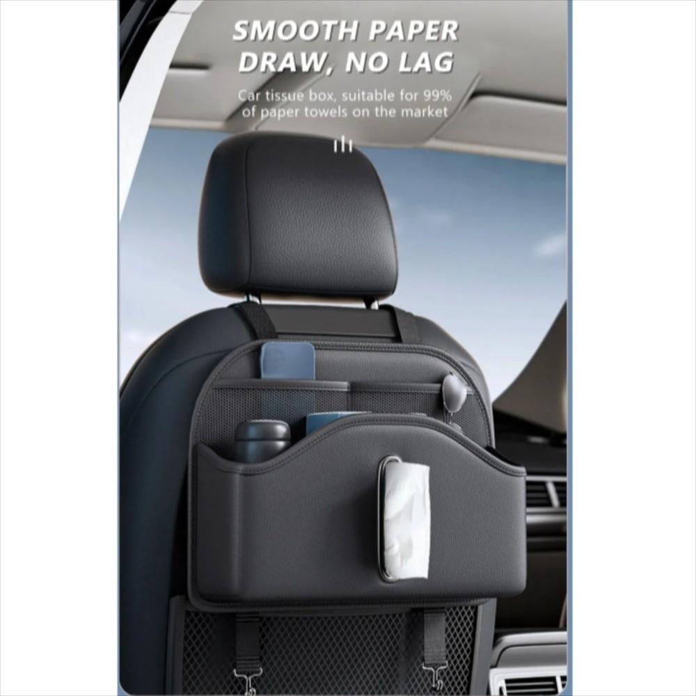 Multi-Functional Seatback Storage Bag High-grade Net Pocket Tissue Holder  for Car Seat