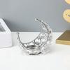 Moon Tealight Candle Holder Metal Moon Shape Candle Stand Desktop Votive Candle Holder for Table Centerpiece Wedding Party Home Decor