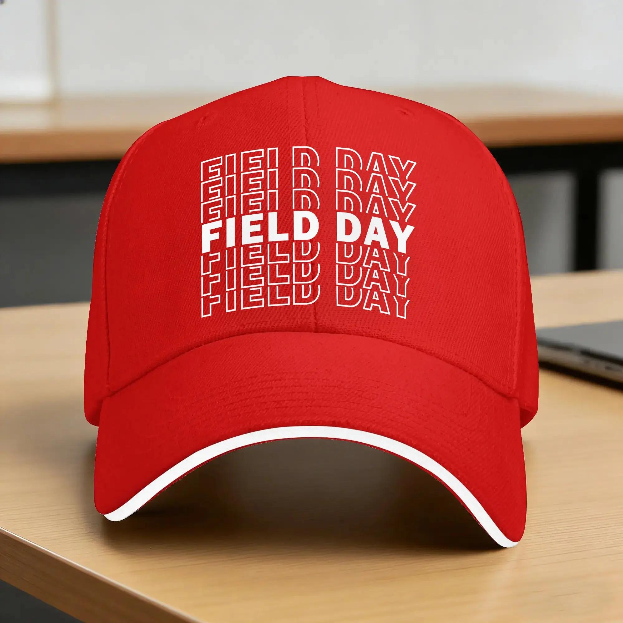 Retro Field Day for Kids Boys Girls Teachers Casual Baseball Cap Hunting Camping Trucker Hat Summer Fashion Baseball Caps One Size