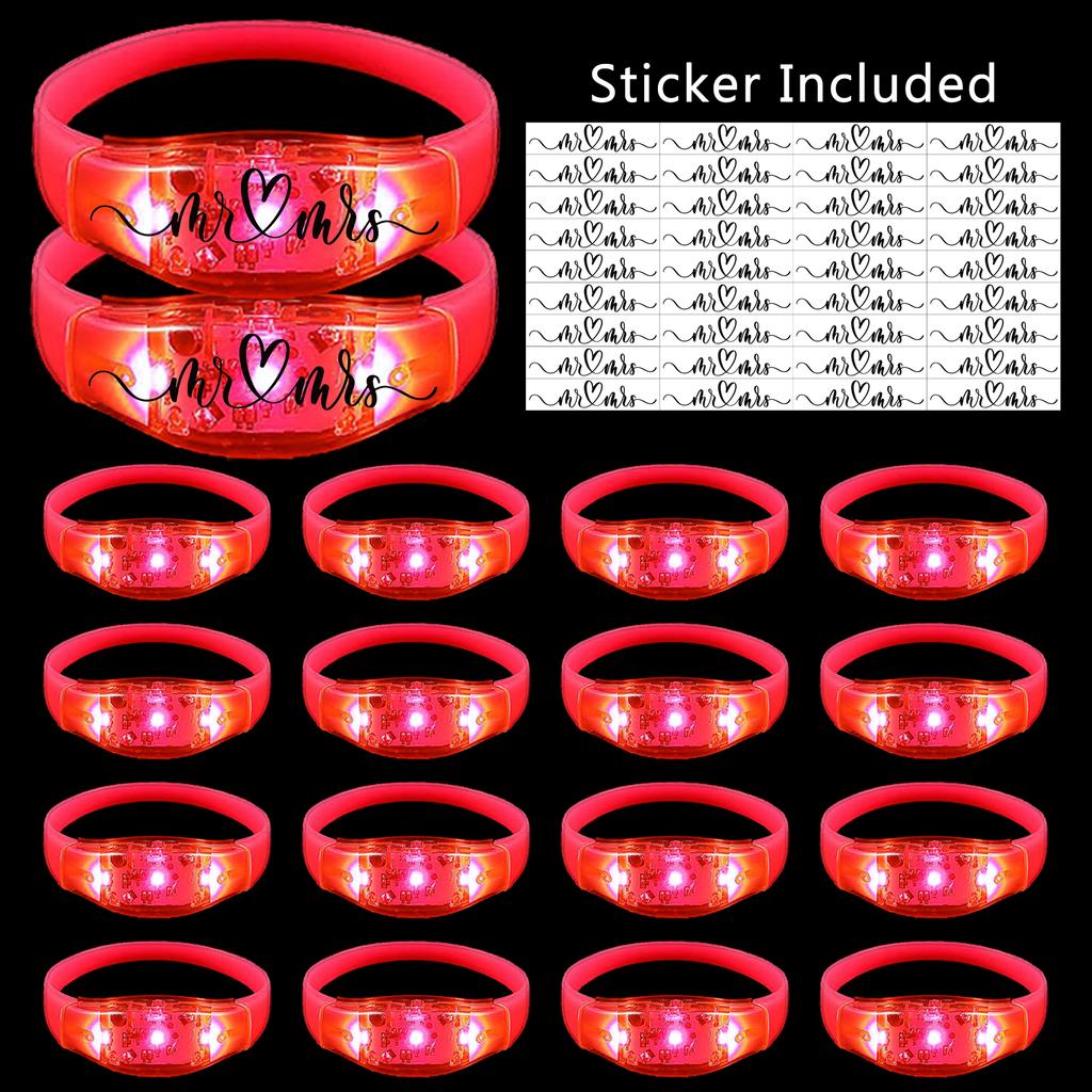 20-100 Piezas Pulseras LED para Bodas Pulsera Luminosa Activada por Música y Sonido Pulseras que Brillan en la Oscuridad Para Suministros de Fiesta de Cumpleaños