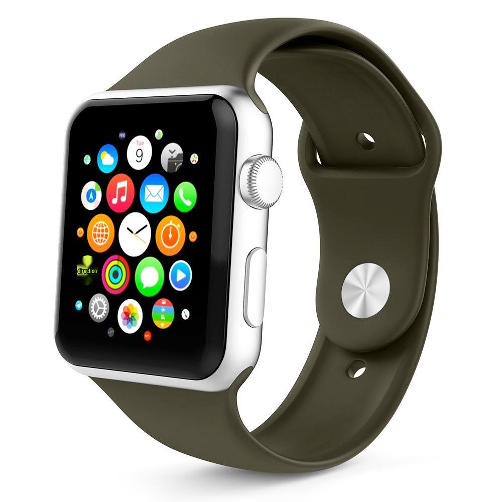 Apple Silicone Strap for Apple Watch Series 1-9/SE, Classic Sports Band