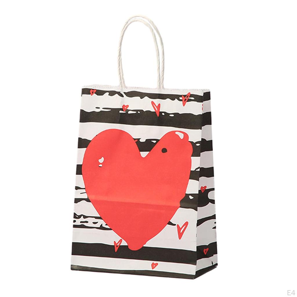 12 Pieces Party Favor Tote Valentine's Day Gift Bag Retail Goods Wrap Boys Girls