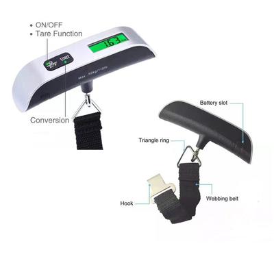 50kg/110lb Digitale Gepäckwaage 40Kg*10g Hängewaage mit Hintergrundbeleuchtung Elektronische Tragbare Koffer Reise Wiegt Hängewaagen