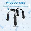 Dog Suspenders Boots, Dog Leggings, Suspender Dog Boots, Waterproof PU Puppy Shoes for Small Dogs, Black S Size Outfit for Indoor Outdoor Use