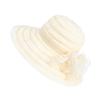 Fashion Women Elegant Lace Flower Derby Sun Hat Party Wedding Cap beige