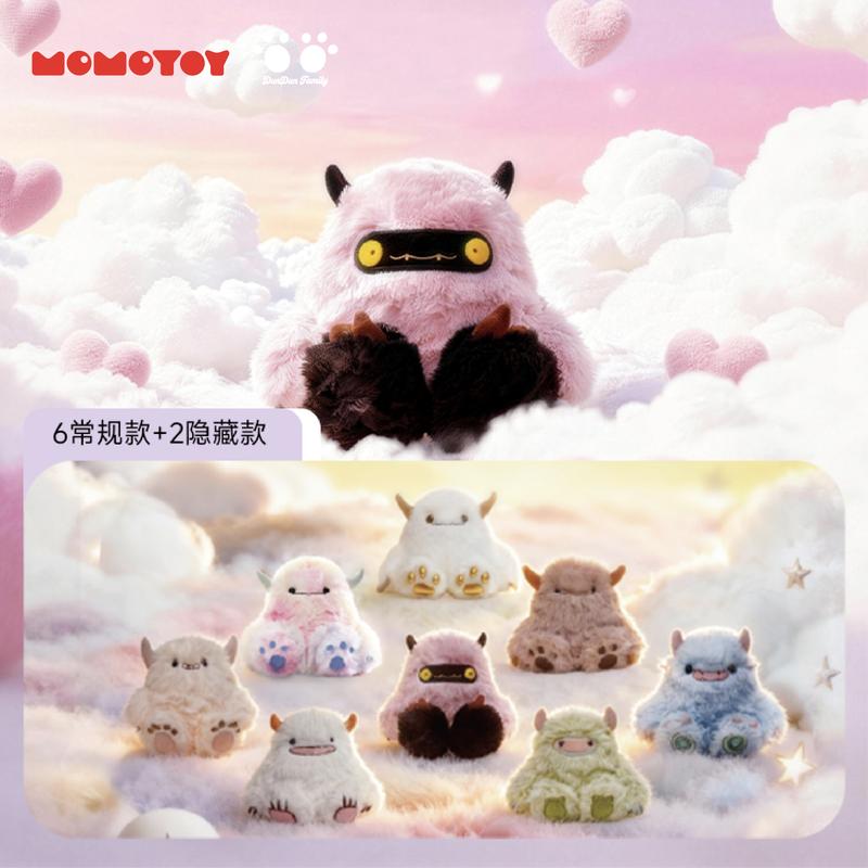 Latest Momotoy Dundun Monster Family Series Plush  Keychain Backpack Decoration Doll Trendy Toys  Birthday Present