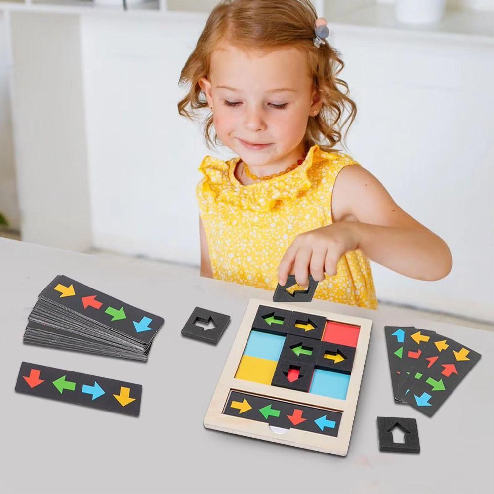 Puzzle Direction Cognition Sensory Game Logical Thinking Color Shape Matching Toy  Birthday Gifts