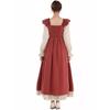 Abito lungo rinascimentale medievale, abito da fata con maniche lunghe a bolla con spalline a contrasto, abbigliamento vintage da donna, festa di Halloween, costumi per eventi pastorali