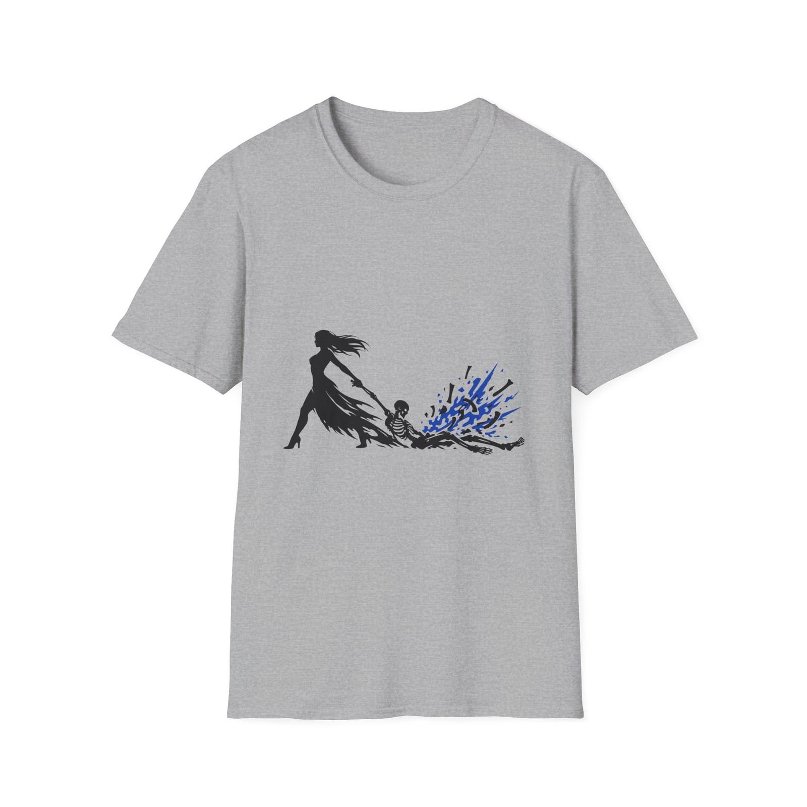 Skeleton Woman Gothic Horror Dark Fantasy Occult Mystic Unisex Softstyle T-Shirt S