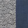 Handmade Studio FUJITA Chopstick Case, Seigaiha (Wave) Pattern X Navy, Fabric, Personal Chopstick Po