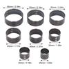 8 PEZZI Gamma di Dimensioni da 25 mm a 60 mm Fustelle da Taglio per Pelle Acciaio al Carbonio Design Anti-deformazione Punzone per Fori Pelle Die