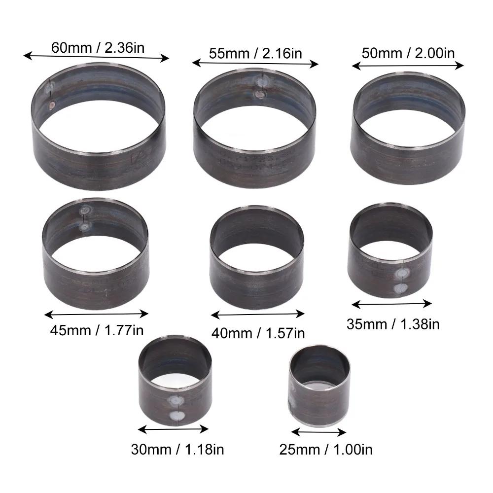 8 PEZZI Gamma di Dimensioni da 25 mm a 60 mm Fustelle da Taglio per Pelle Acciaio al Carbonio Design Anti-deformazione Punzone per Fori Pelle Die