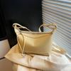 New Sense of Luxury Solid Zipper PU Pillow Shoulder Bags for Women 2026 High Quality Temperament Classic Commute Crossbody Bags
