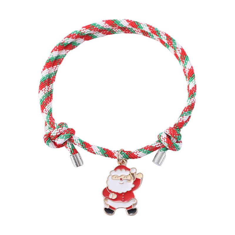 Colorful Christmas Cartoon Pendant Bracelet - Creative Holiday Jewelry