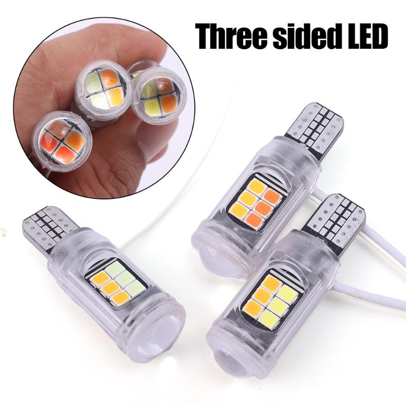 T10/T15 Motorrad-Blinker Motorrad Zweifarbig Hohe Helligkeit Standlicht Motorrad Brems-LED-Birne Rückleuchten