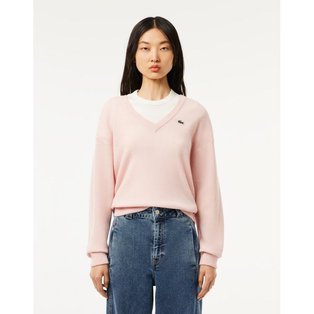 

LacoSte Women S ringS ringS V Neck Sweater Af9554 54n Ady 034