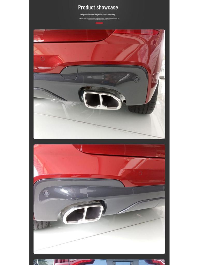 Stainless Steel Exhaust Pipe Cover for 18-21 BMW X3 - Bright Silver Tailpipe Frame Accessory