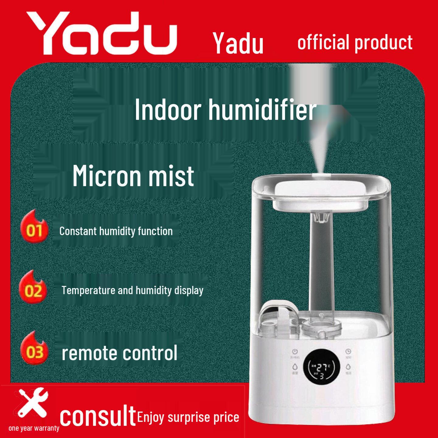 Yadu SC250-TSK502 Silent Aromatherapy Humidifier with Large Capacity for Home and Bedroom