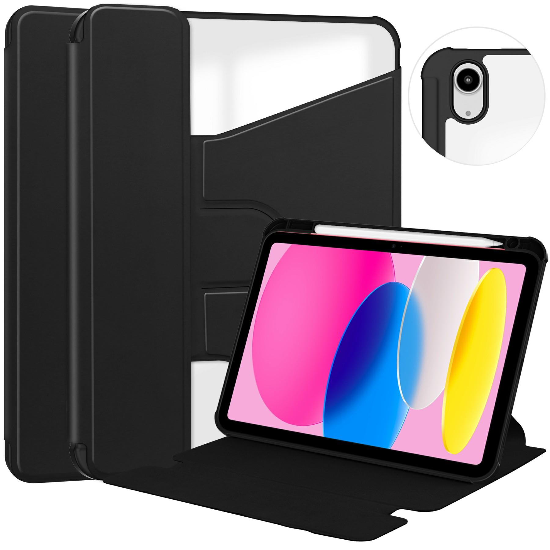 

For iPad (2025) / 10.9 (2022) Case 360 Degree Rotary Stand PU Leather + Acrylic Tablet Cover (Without Keyboard)