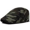 Men’s Beret-Style Summer Lightweight Camouflage Cotton-Linen Sun Hat; Women’s British-Style Outdoor Cap
