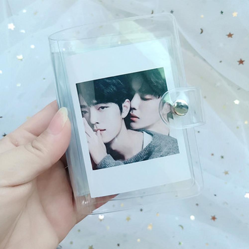 LOMO Cards Jelly Color Transparent Glitter Photo Album Card Holder Mini Photo Album Card Stock