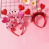 Serre-tête délicat de Saint-Valentin avec cœur Serre-tête de Saint-Valentin pour filles avec guirlandes Accessoire de cheveux à paillettes pour femme et adolescente