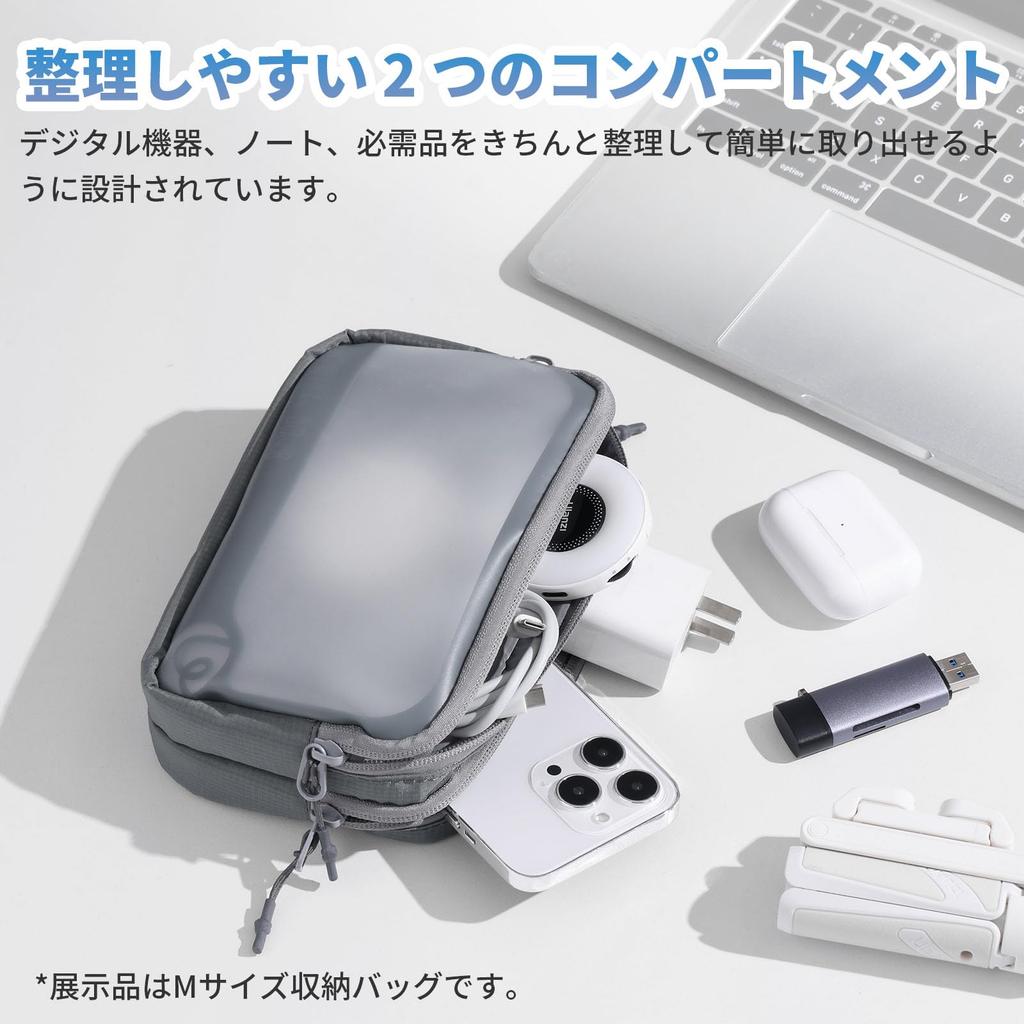 Ulanzi Gadget Pouch, Travel Pouch, PC Accessories Storage Case, Water-Repellent Material, Medium Size (18*6*11cm) for Business Trips and Travel