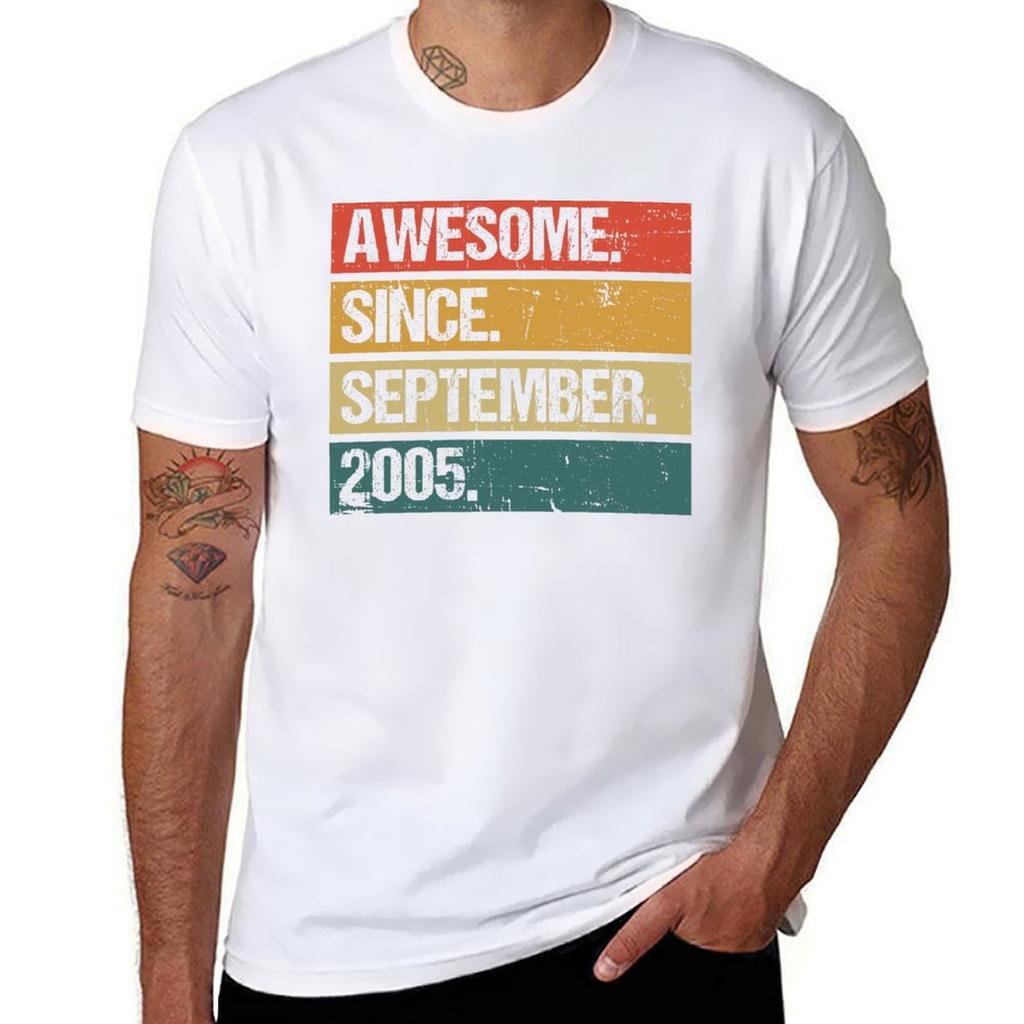 Awesome Since September 2005 Made In 2005 Vintage September 2005 Tshirt Simple Trendy Casual Tshirt