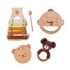 5Pc Set Montessori Toys Baby Music Toys Musical Instrument Wooden Educational Toys Baby 0 3 Years Toys Bear Xylophone Toys Gifts