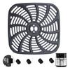 7QT Metal Liners Metal Pots Liners Metal Air Fryers Tray Square Air Fryers Plate Air Fryers Accessory for Cooking