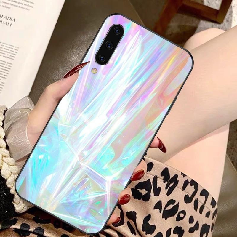 Holographic Colorful Pattern Phone Case For Samsung A91 A81 A73 A72 A71 A30S A20 A12 A13 A52 A53 4G 5G Soft Black Phone Cover
