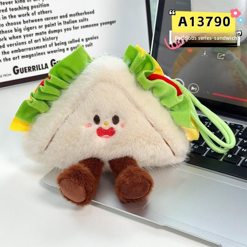 Hamburger Plush Keychain With Scented Beads For Kids And Collectors
