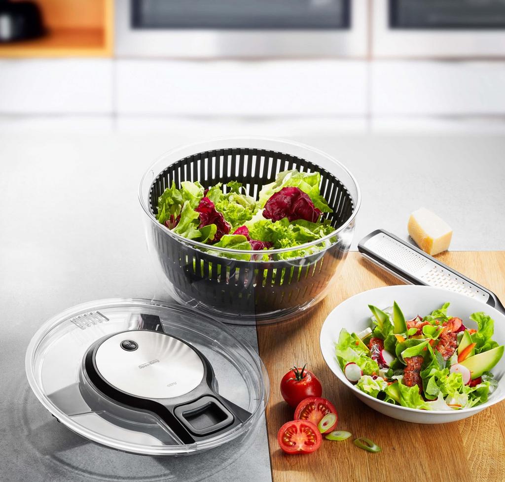 Salad Spinner, 5 ltr, Transparent, GEFU G-28150