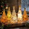 Christmas Tree Night Light Glow In The Dark Crystal Christmas Tree Lamp Christmas Desktop Ornaments Xmas Navidad Decoration