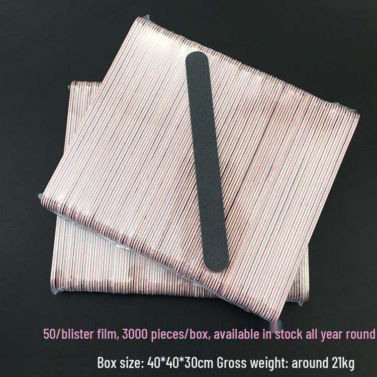 Double-Sided Black Nail File with Red Hearts - 100/180 Grit