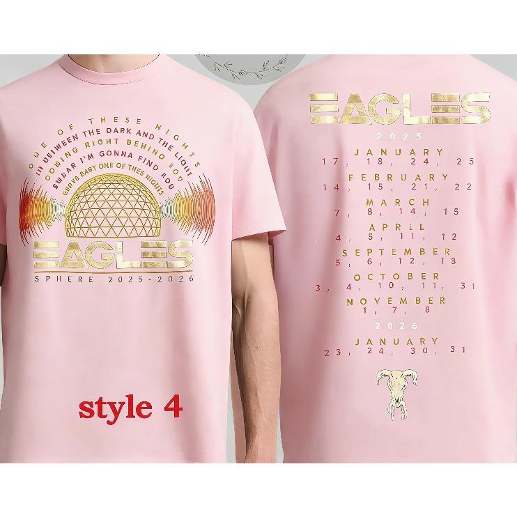 

Summer Fashion Trendy Tee Eagles Sphere 2026 Tour Dates One of These Nights T-shirt with Print T-shirt for Men and Women Comfortable T-shirt XXXL