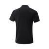 Li Ning Comfortable Casual Simple Solid Color Versatile Short Sleeve Polo Shirt Men tops Black APLV037-2