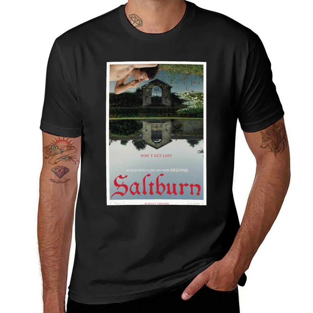 Saltburn Film Movie Poster Tshirt Kawaii Clothes Quick Drying Oversizeds Unisexs Tshirts