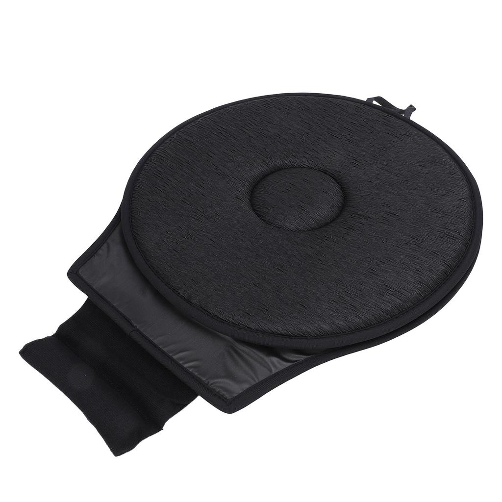 360 Grad Drehkissen Tragbares Memory-Foam Drehbares Fahrzeugkissen für Ältere Büro Camping Schwarz