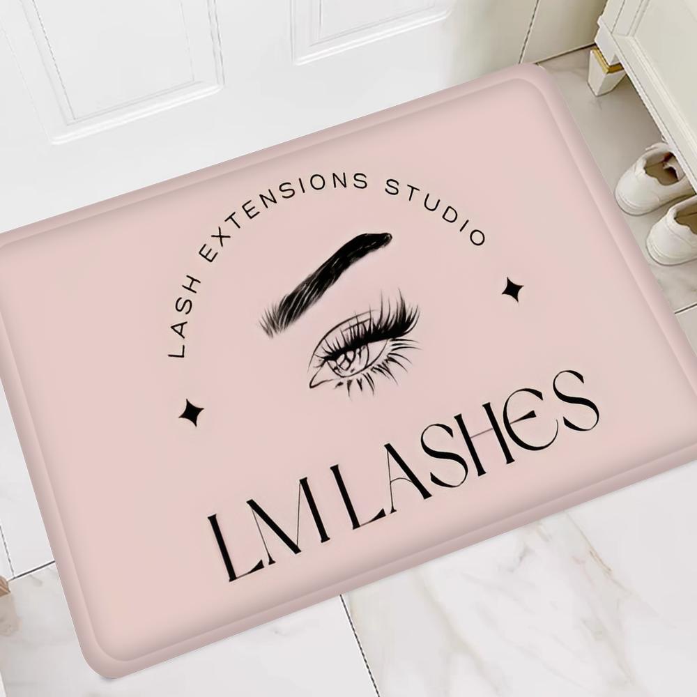 Rose Golden Glitter Eyelash Hallway Carpet Washable NonSlip Living Room Sofa Chairs Area Mat Kitchen Doormat Area Rug