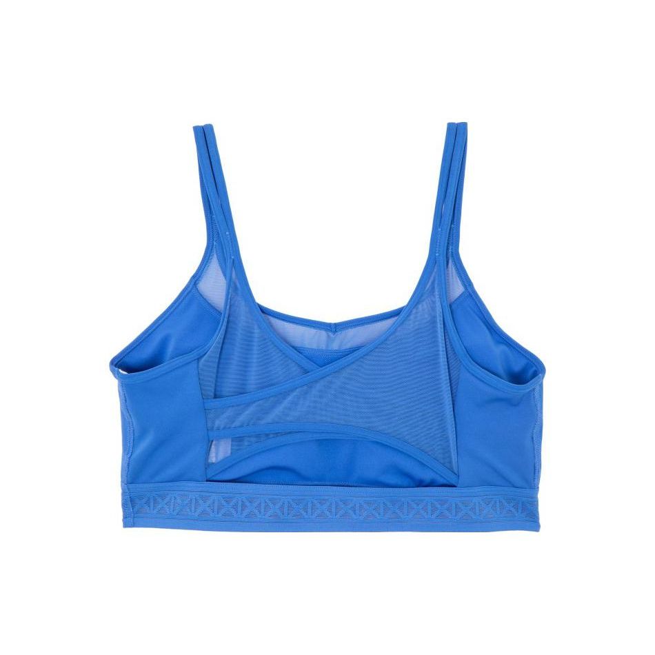 Puma Engineered Mesh Bra Pamela Series Solid Color Casual Fixed Strap Sports Bra Women Underwear Blue 525141-40