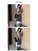 Korean Retro Wool Tweed Plaid Mid-Length Skirt for Women – Autumn/Winter Style