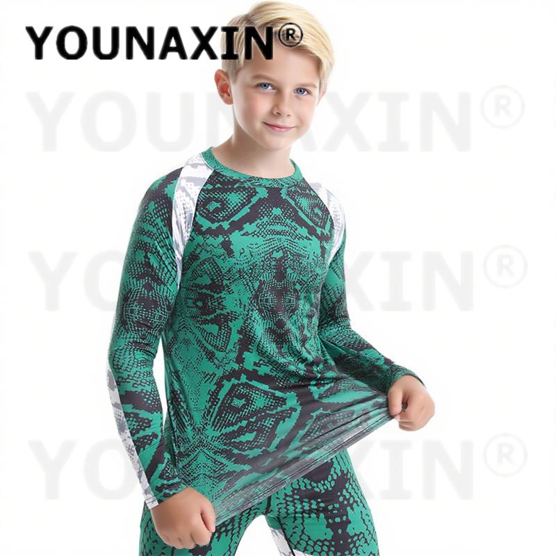 Unisex Child Boy Running Sports Long Sleeves T-shirts Girl Yoga Top Sportswear Fitness Training Clothing Gym Top Quick Drying