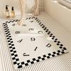 Modern Minimalist Anti-Slip Bathroom Silk Ring Mat - Cuttable, Dirt-Resistant, Hollow Drain Foot Pad