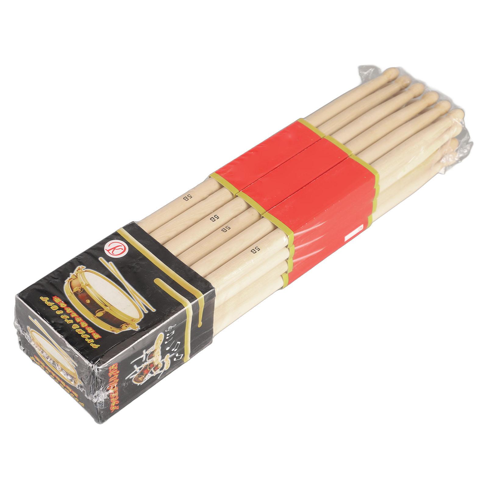 

12 Pairs Maple Drum Stick 7A Wood Drumstick for Beginners Student Rock Band Percussion Accessories