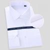 Plus Size Men's Wrinkle-Resistant 100%  Cotton Striped Men's Shirt Formal Workwear Breathable S-8XL
