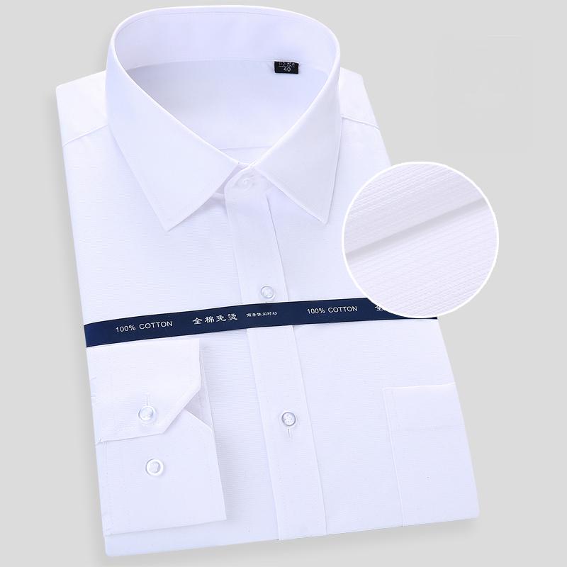 Plus Size Men's Wrinkle-Resistant 100%  Cotton Striped Men's Shirt Formal Workwear Breathable S-8XL