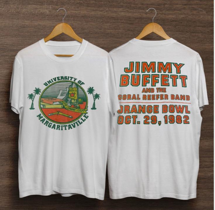 1982s Jimmy Buffett of Margaritaville Concert Tour 80s Vintage TShirt Unisex T-Shirt XXL
