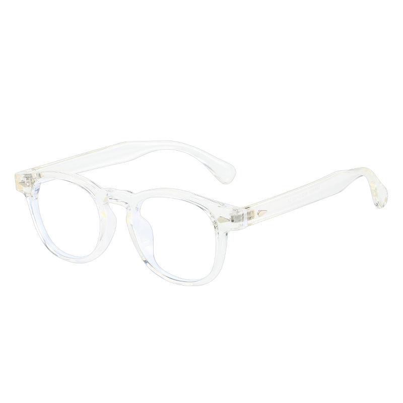 

Optical Glasses With Recipe Men Women Classic Retro Circular Anti-blue Light Eyewear Fashion Photochromic Myopia Eyeglasses Single Version&1.56&Anti Blue Ray прозрачный